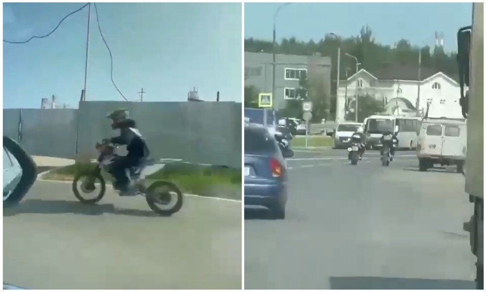 Погоня мотополиции за школьником на питбайке в Зеленограде