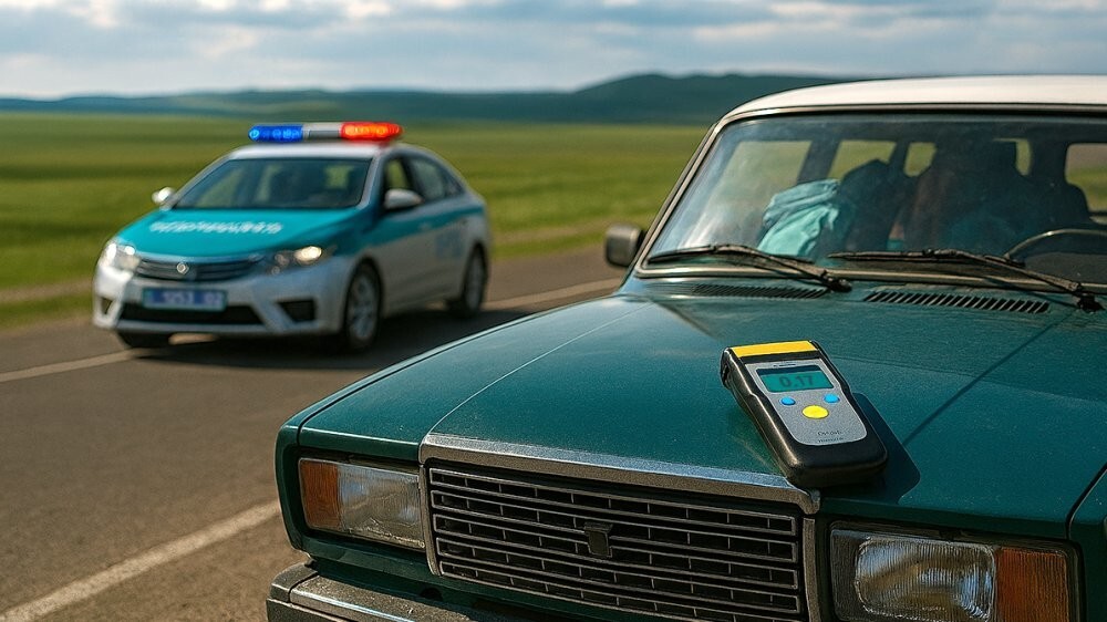Казахстанская полиция продолжает разводить автотуристов