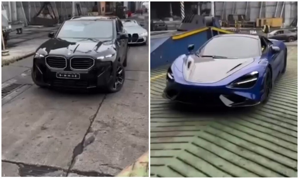 Разгрузка автомобилей в порту Владивостока