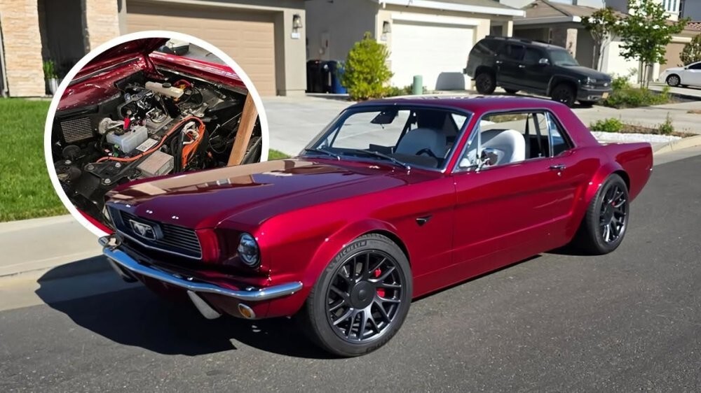 Американец скрестил классический Mustang с электрической Tesla Model 3