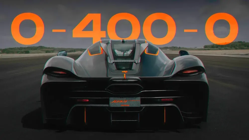Koenigsegg Jesko Absolut побил рекорд Rimac Nevera R в упражнении 0-400-0 км/ч