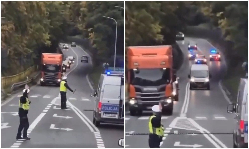 Сколько надо поляков, чтобы остановить микроавтобус?