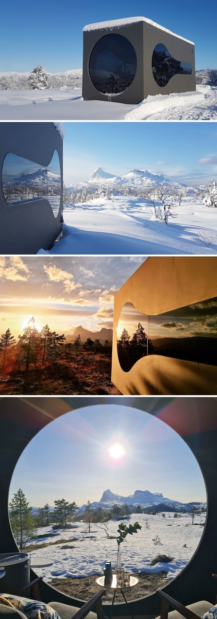 7. Захватывающий вид на горы из уютного "скворечника". Гаулар, Согн-Ог-Фьюране, Норвегия