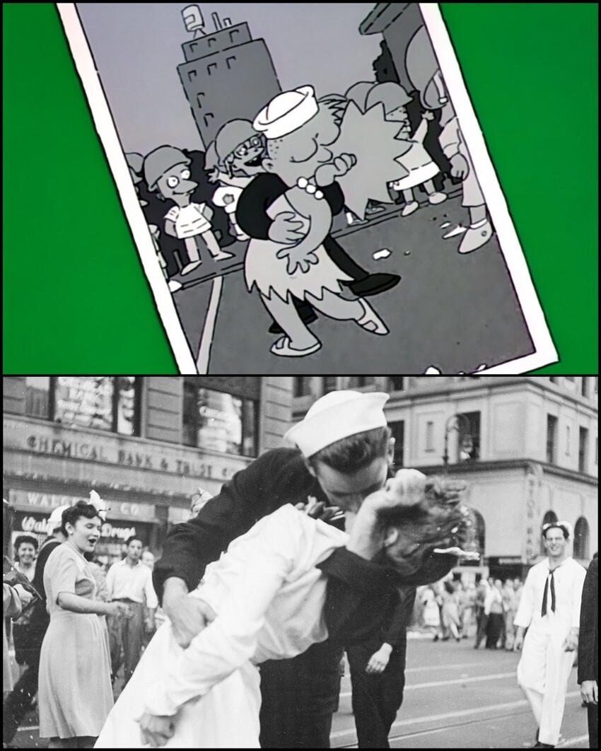 Моряк целует медсестру на Таймс сквер в день окончания Второй мировой войны