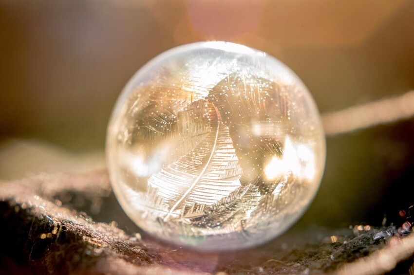 6. Красивый замороженный пузырь