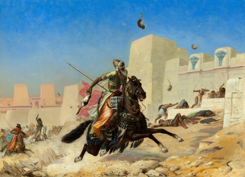 Как персы одержали победу над египтянами в битве при Пелузии, закидав противника кошками