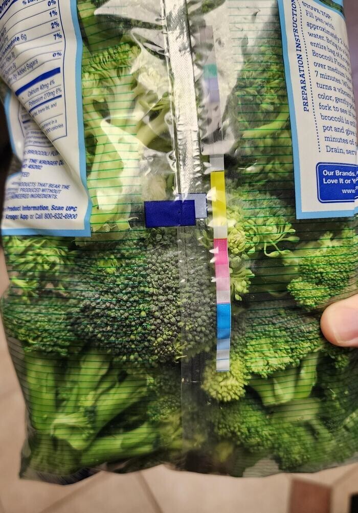 "Оптическая иллюзия" на упаковке, из-за которой брокколи выглядит зеленее