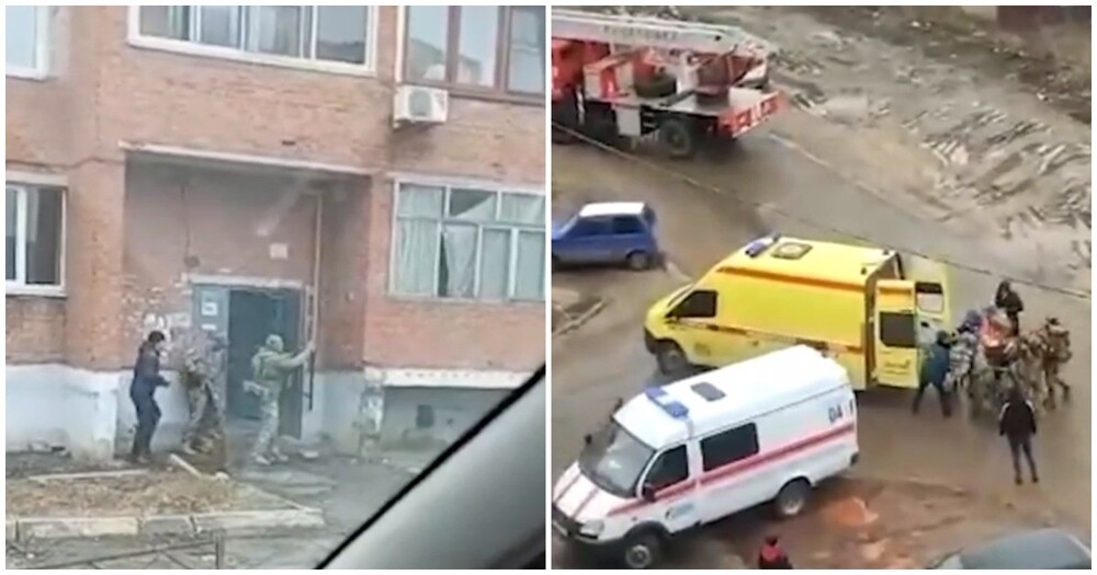 В Новомосковске сотрудники ОМОН взяли штурмом квартиру пенсионера, угрожавшего взорвать дом