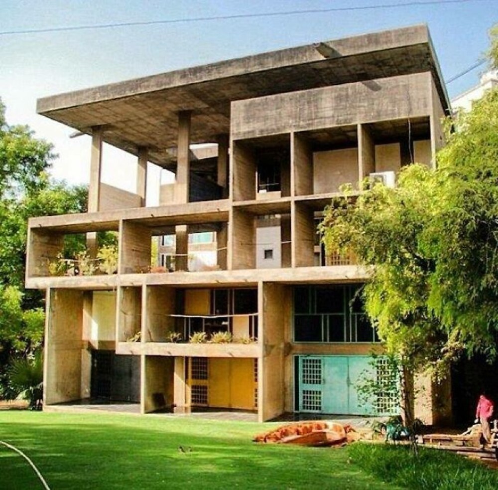 39. Дом Le Corbusier, Ахмадабад, Индия, 1956 год постройки