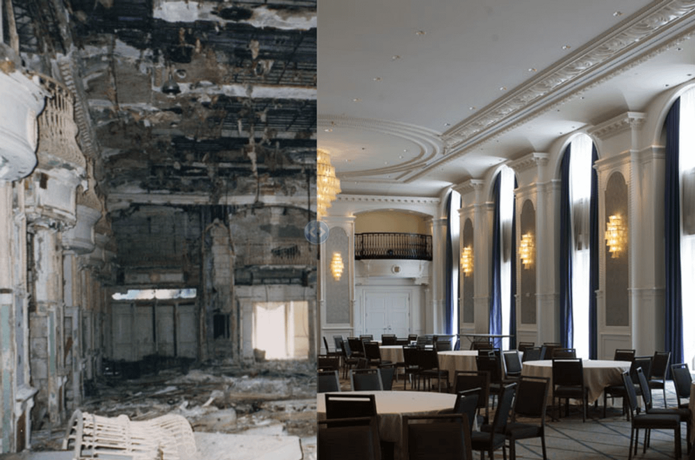 2. Отель до и после реставрации