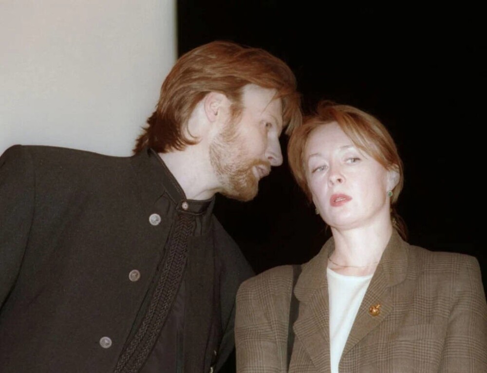 Никита Джигурда и Лариса Удовиченко на презентации кинофильма «Любить по-русски 2», 1997 год