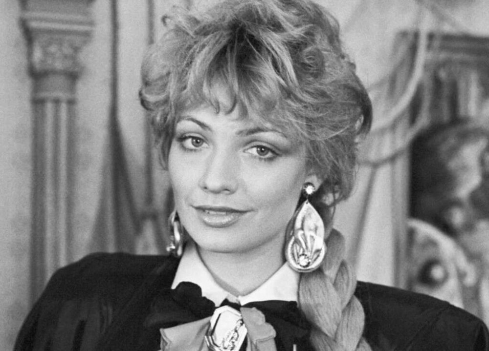 Наталья Лапина во время съемок кинокомедии «Имитатор», 1990 год