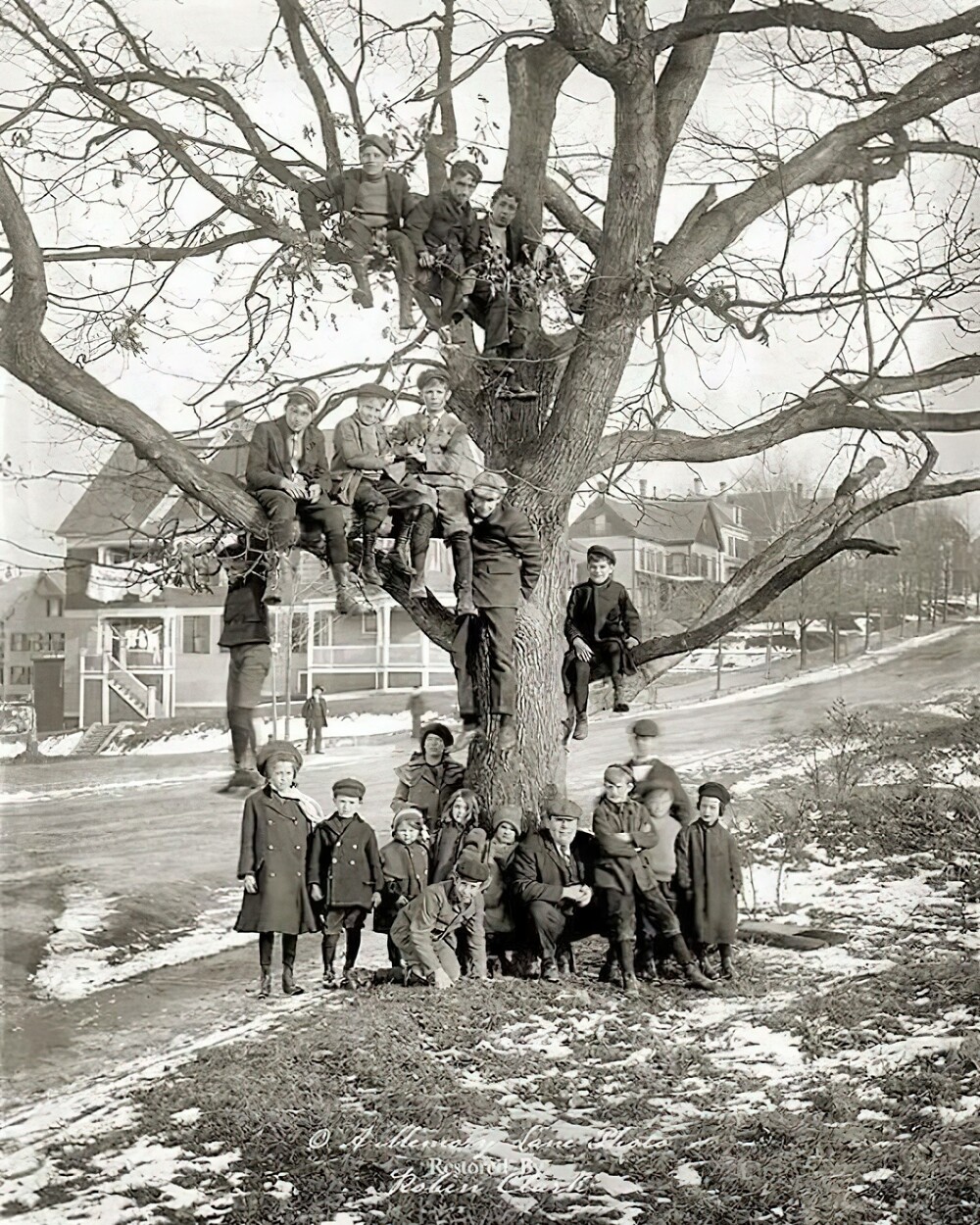 21. Детский групповой снимок, Массачусетс, 1904 год