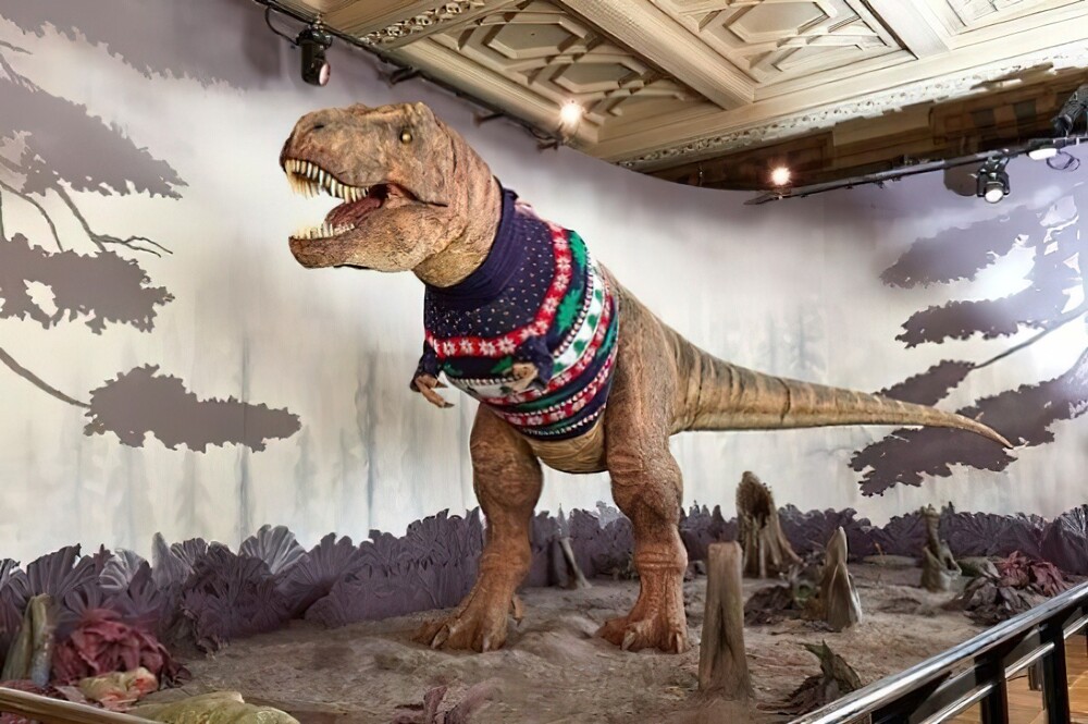 9. Аниматронный тираннозавр в Музее естественной истории в Лондоне