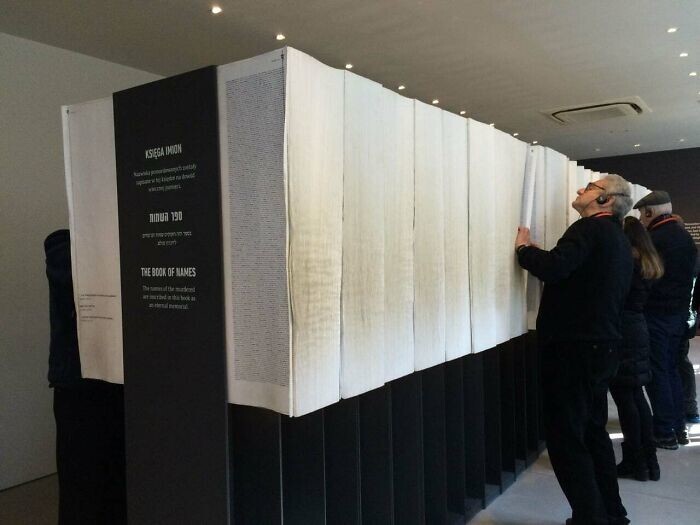 2. "Книга имён" в музее Аушвиц-Биркенау. В огромной книге собраны данные о жертвах Холокоста, чьи имена удалось восстановить