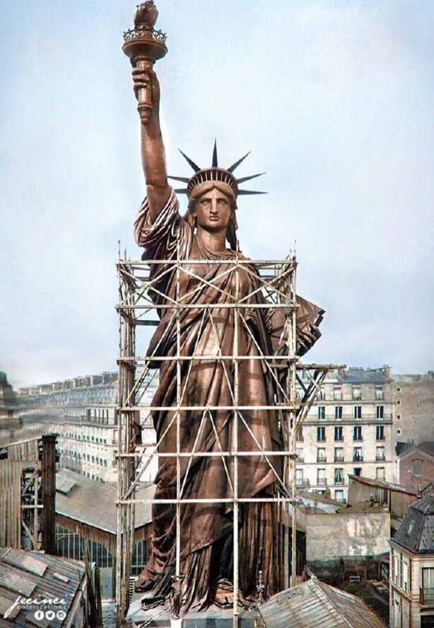 Статуя Свободы в Париже до отправки в Америку, 1886 год