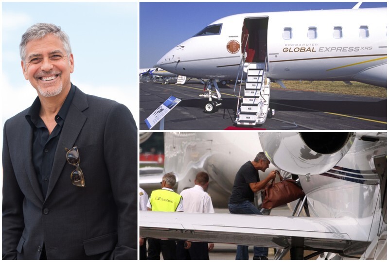 5. Дродж Клуни летает только на BD-700 Global Express за 47 млн. долларов
