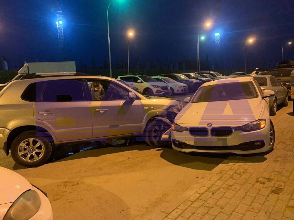 Пьяные ППСники протаранили припаркованную машину в Красногорске