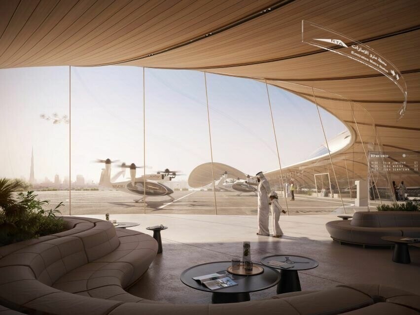 Представлен проект терминала для «летающих такси» в Дубае