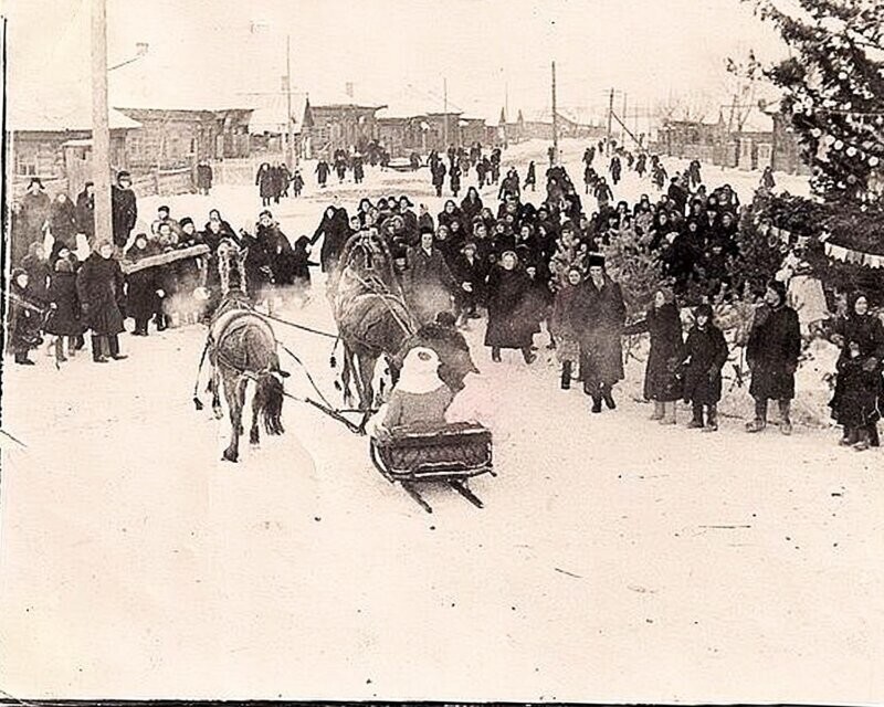 Встреча Нового 1961 года в селе Старая Кома