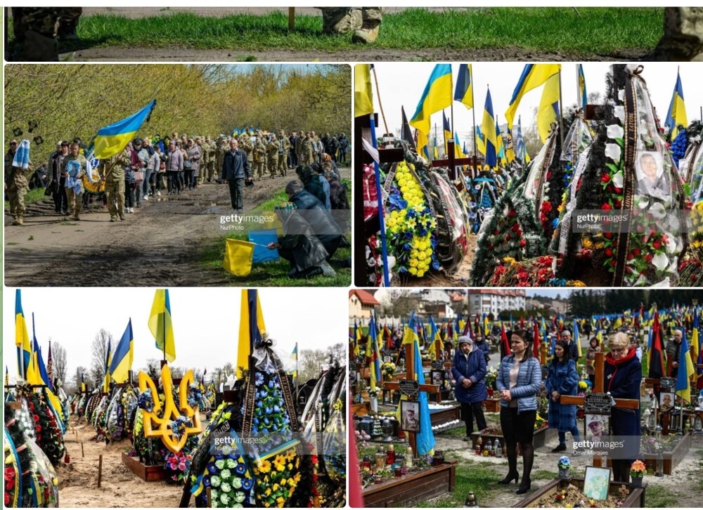 Getty Images разместили новые фотографии с военных кладбищ из Киева, Львова и Сумской области  Поможет ли это украинцам осознать масштаб геноцида, развёрнутого против них прозападной хунтой?