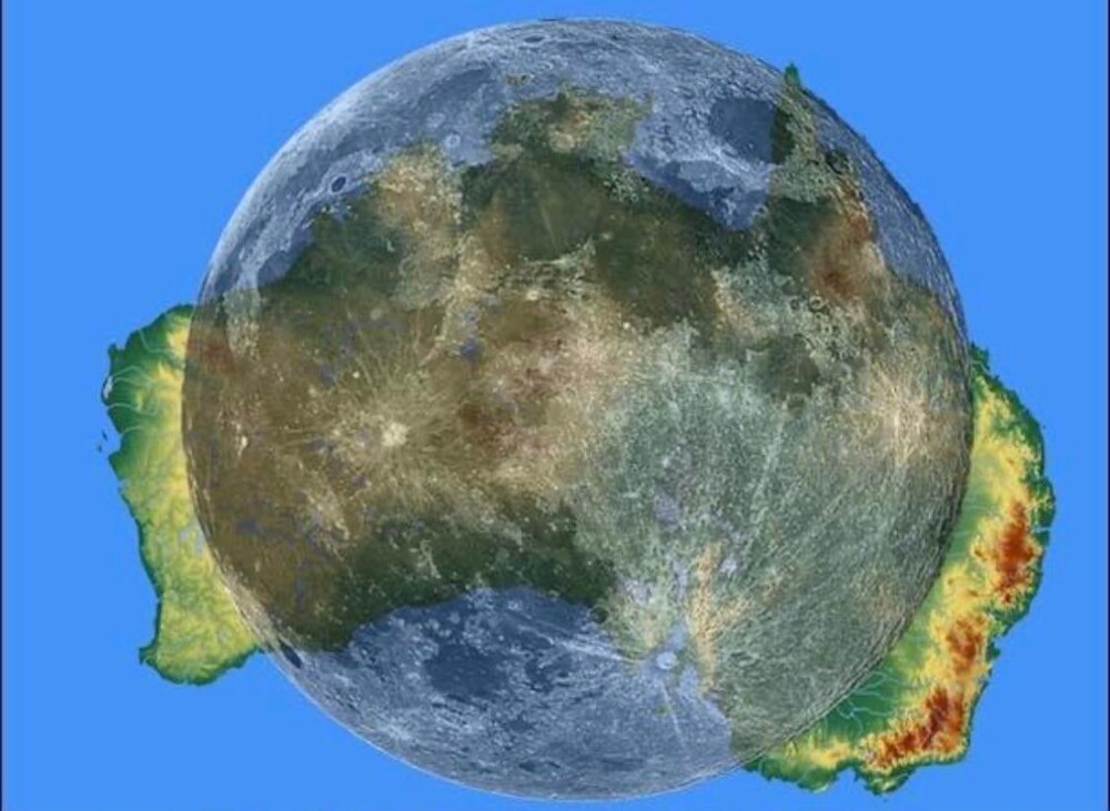 6. Австралия шире Луны. Диаметр последней составляет 3700 км, а ширина Австралии - 4000 км