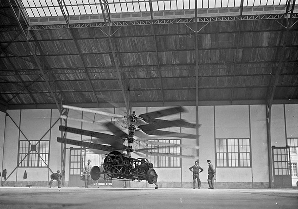 21. Испытательный полет вертолета Пескара 2F, 1922 год