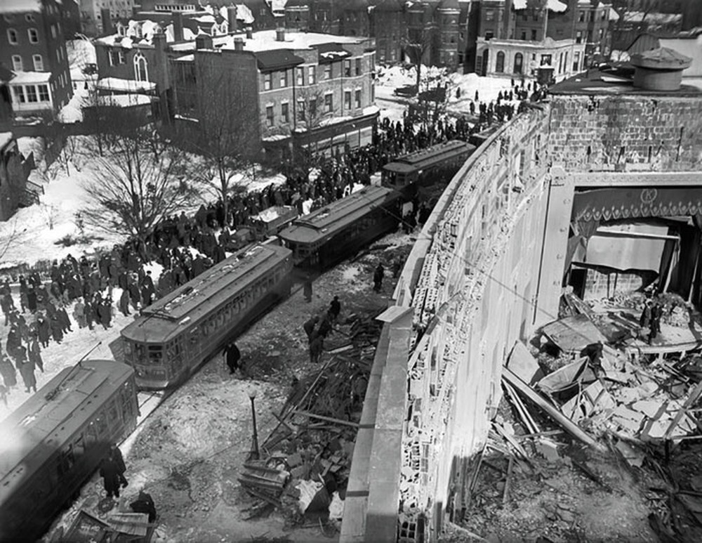 30. Обрушение театра Никербокер в Вашингтоне, 30 января 1922 года