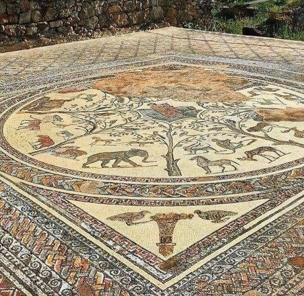 7. Мозаика на археологических раскопках древнеримского города Волюбилис (района Мекнеса, Марокко)