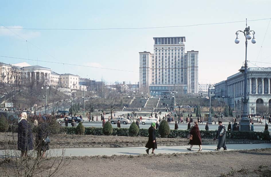 Вид на гостиницу Москва в Киеве, 1964 год