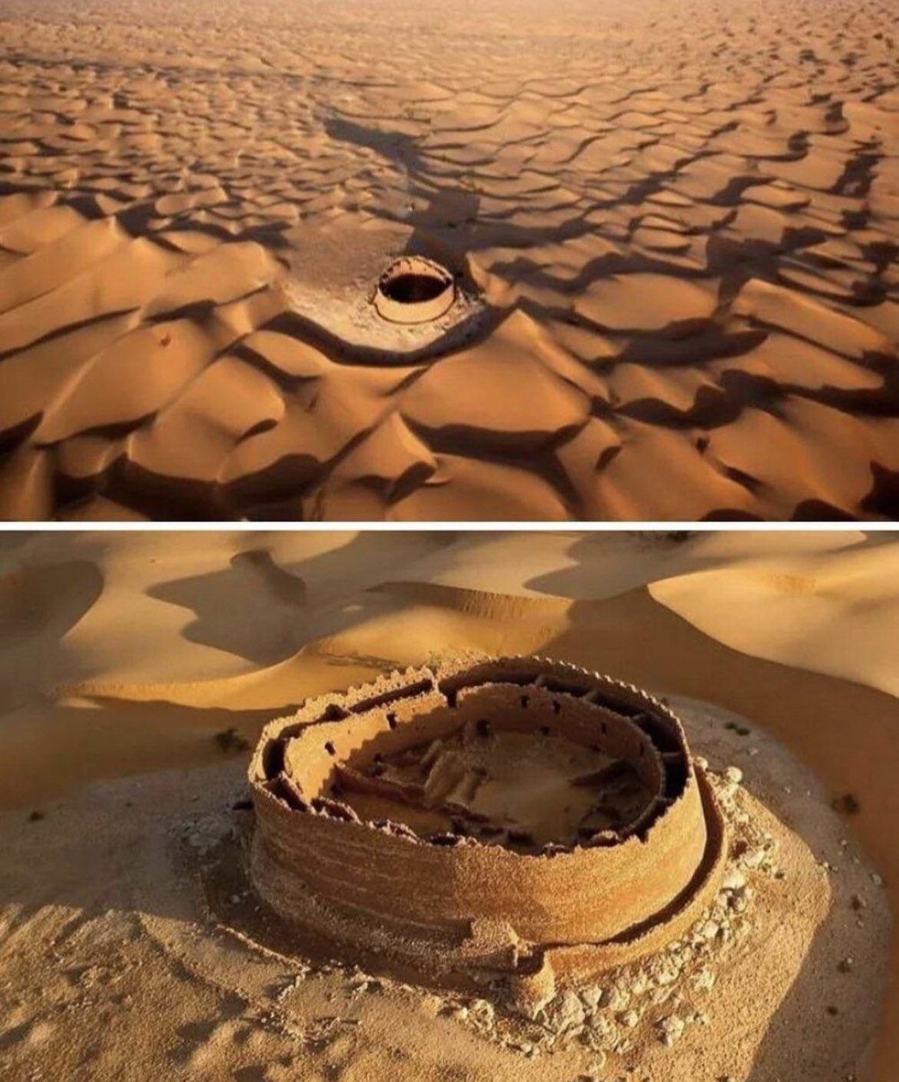 4. Ксар Драа в Тимимоуне, Алжир - это древние загадочные руины, возвышающиеся посреди океана дюн в Сахаре