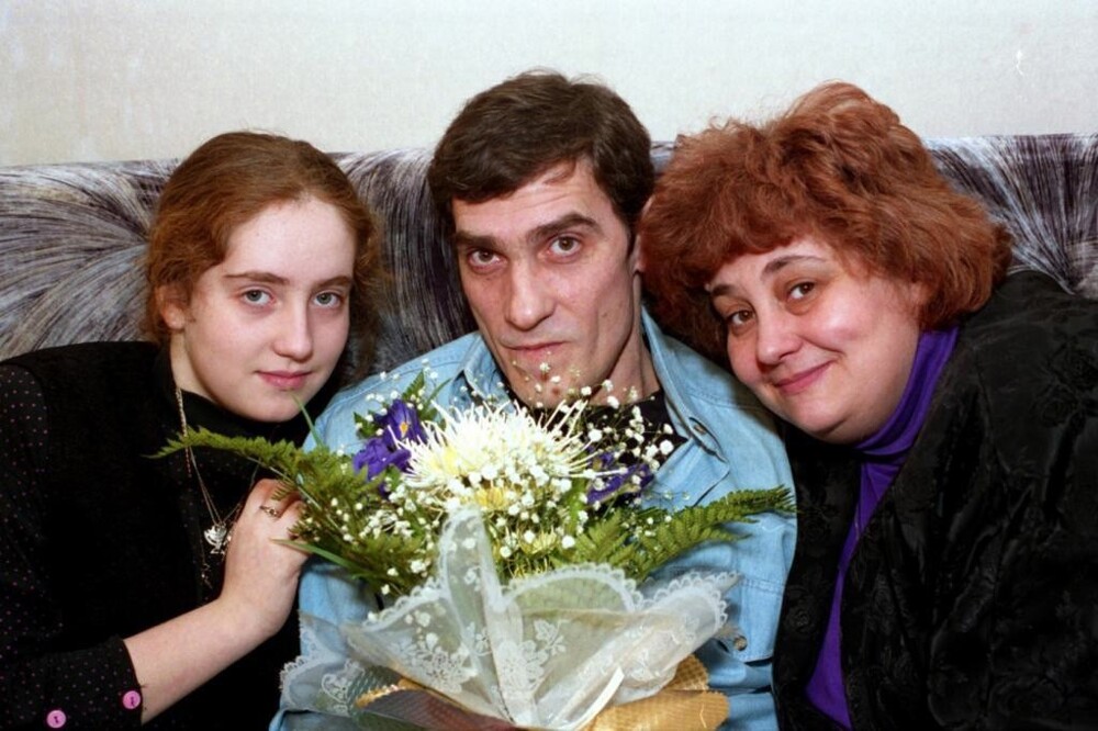 Валерий Гаркалин с женой Екатериной и дочерью Никой, вторая половина 90-х.