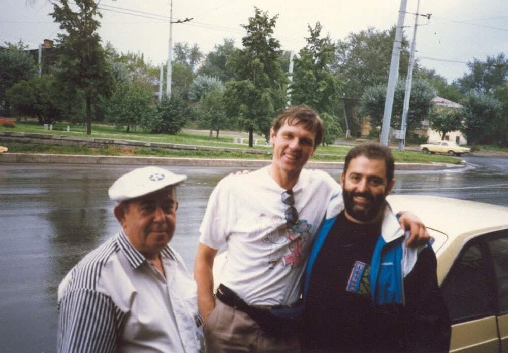 Борис Брунов, Александр Новиков, Михаил Шуфутинский. 1990 год.