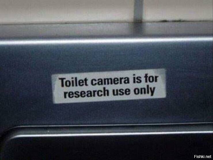 "Камера в туалете исключительно в исследовательских целях"