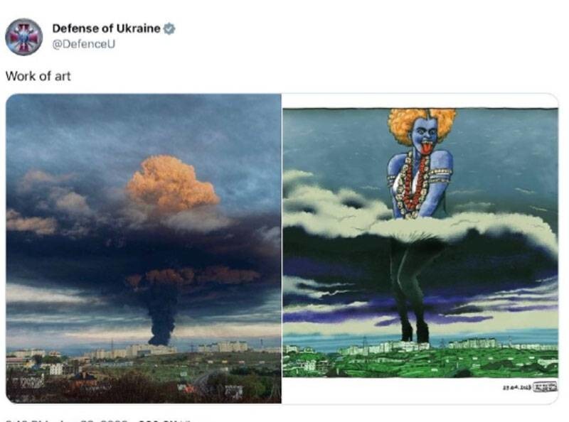В министерстве информации Индии не оставили без внимание карикатуру от Минобороны Украины на взрывы в Севастополе с образом индуистской богини