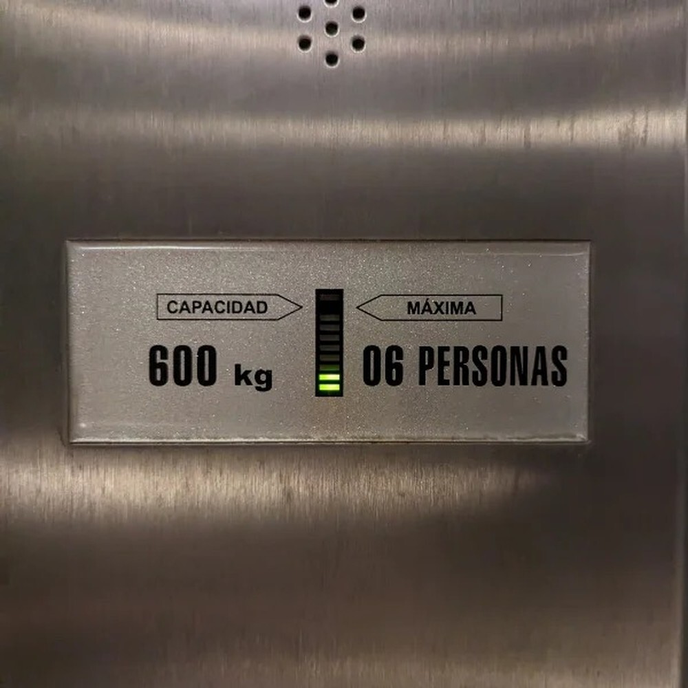 12. Этот лифт показывает, насколько он загружен