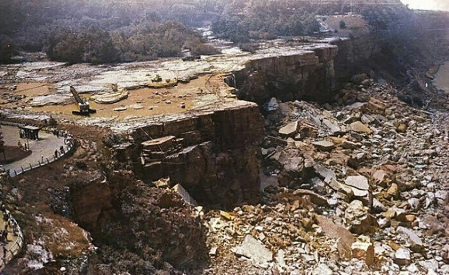 Ниагарский водопад без воды, 1969 год