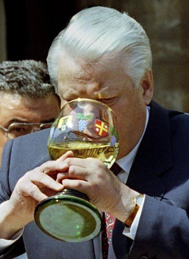 Борис Ельцин во время своего визита в Германию, май 1994 год