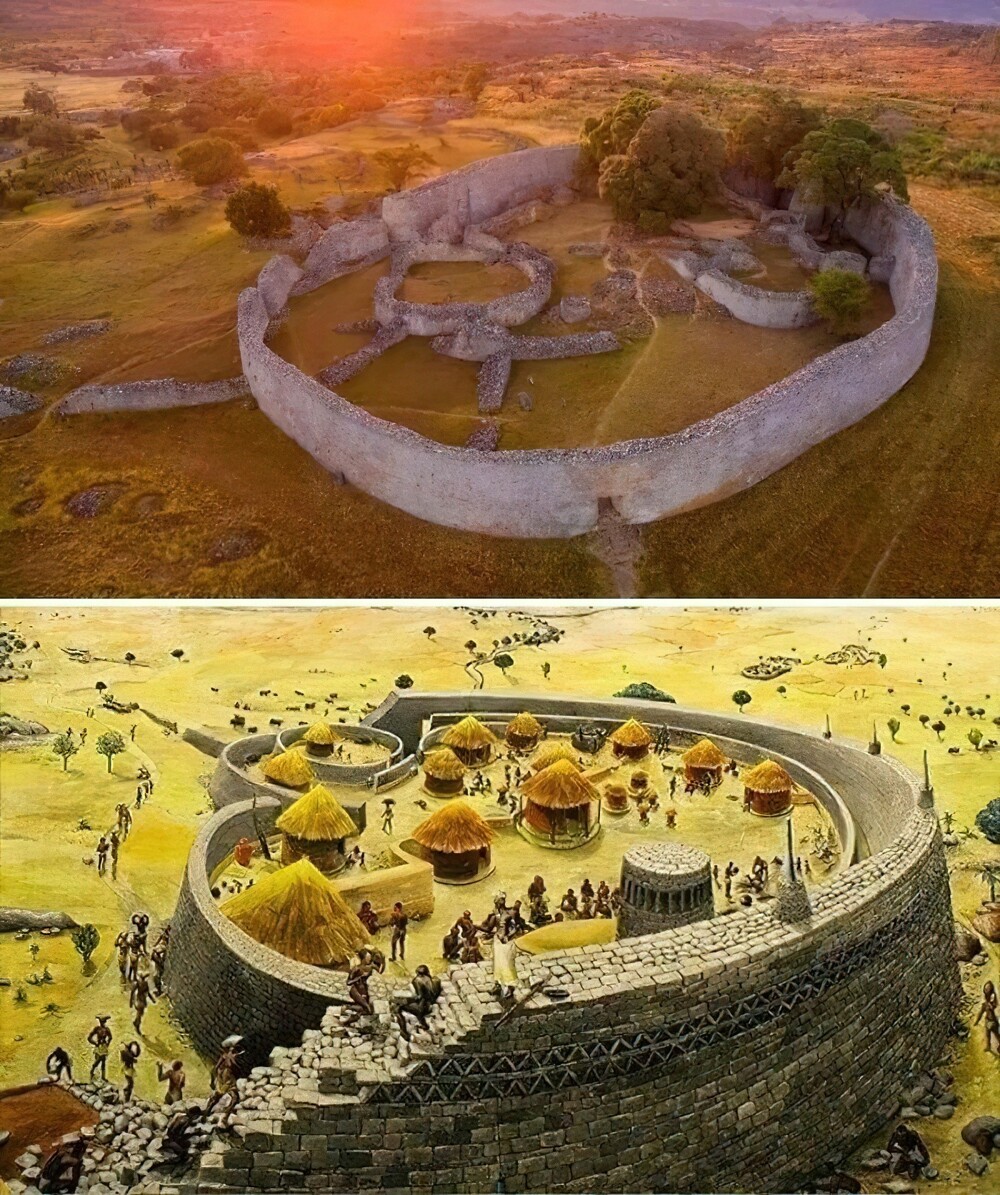 10. Каменные руины столицы древнего королевства Зимбабве, расположенные недалеко от современного Масвинго, Зимбабве