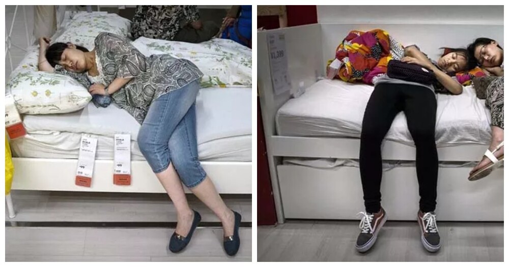 12. В магазине IKEA в Пекине, Китай, вы можете купить мебель, а также удобно вздремнуть