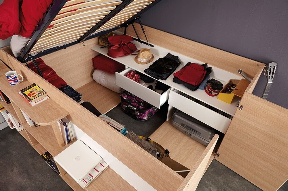 5. Компактная кровать, в которой хранится все, что вы хотите, идеально подходит для небольших квартир