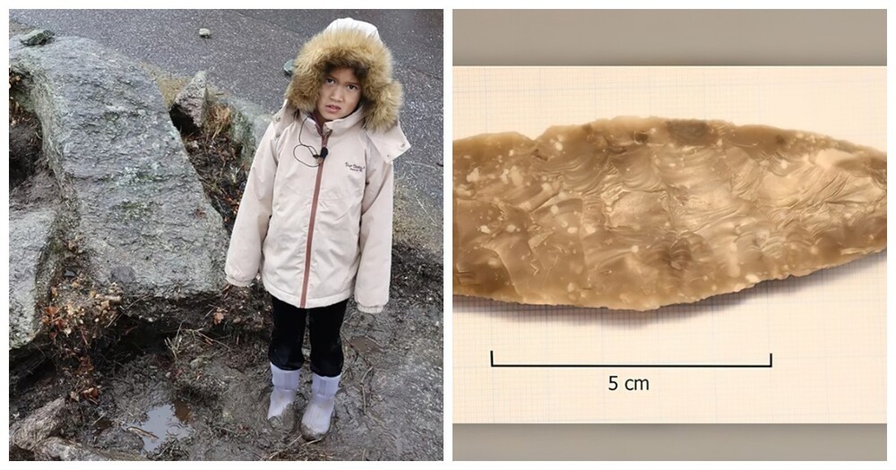 8-летняя девочка случайно раскопала артефакт эпохи неолита