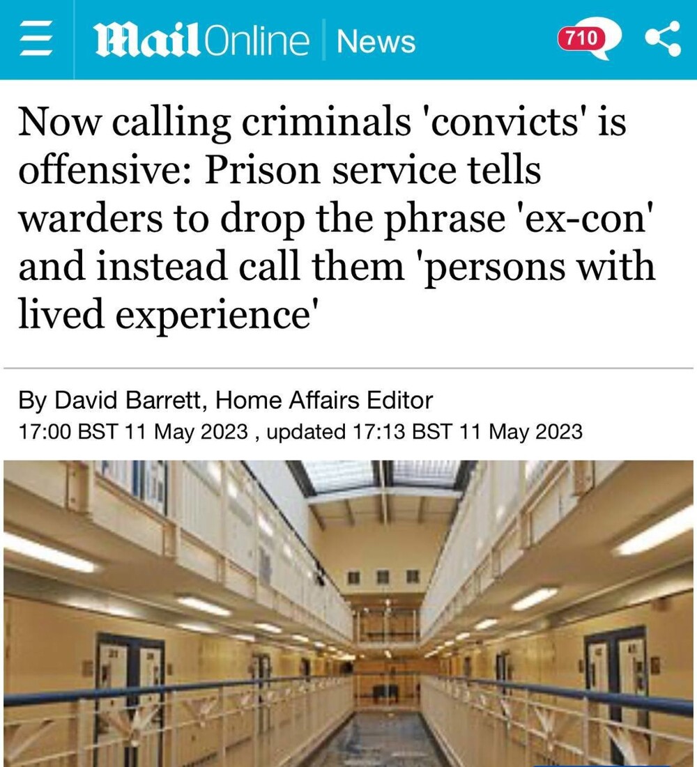 Британским тюремщикам хотят запретить называть преступников "осужденными"