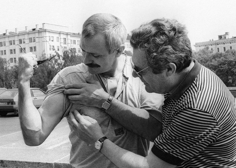 Никита Михалков и Марчелло Мастроянни, 1987 год