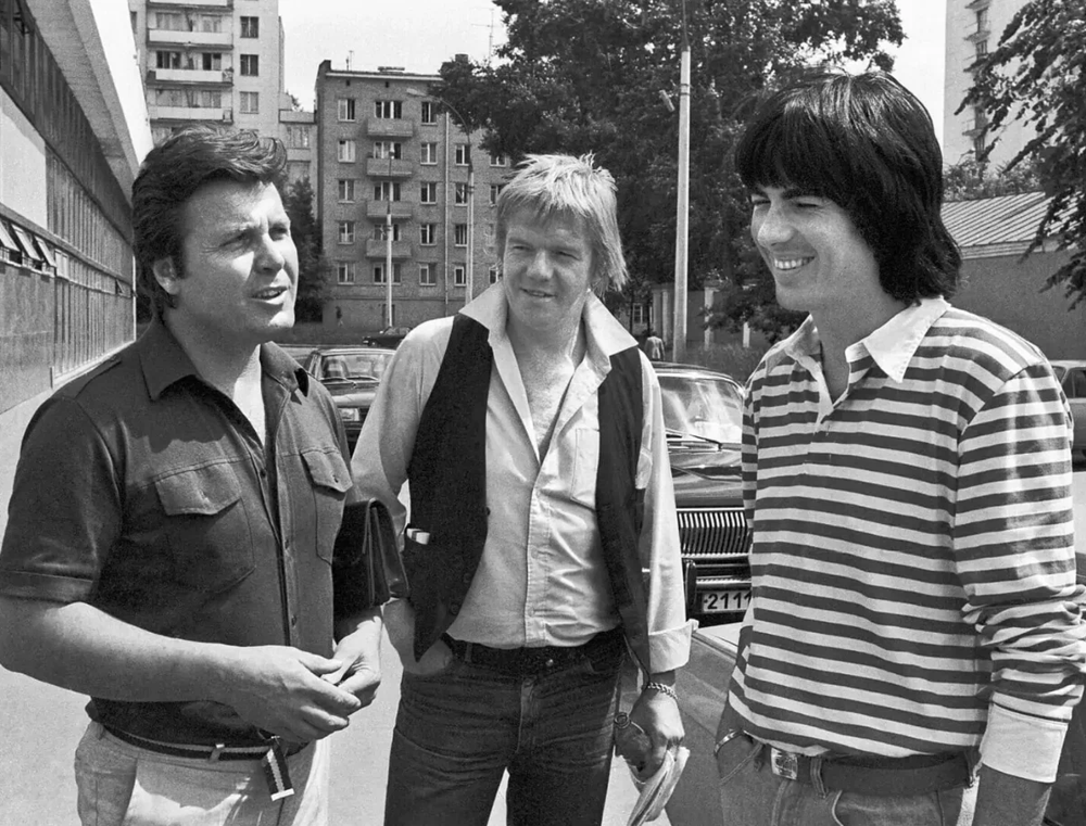 Лев Лещенко с французскими музыкантами из группы Space, Москва, 1983 год