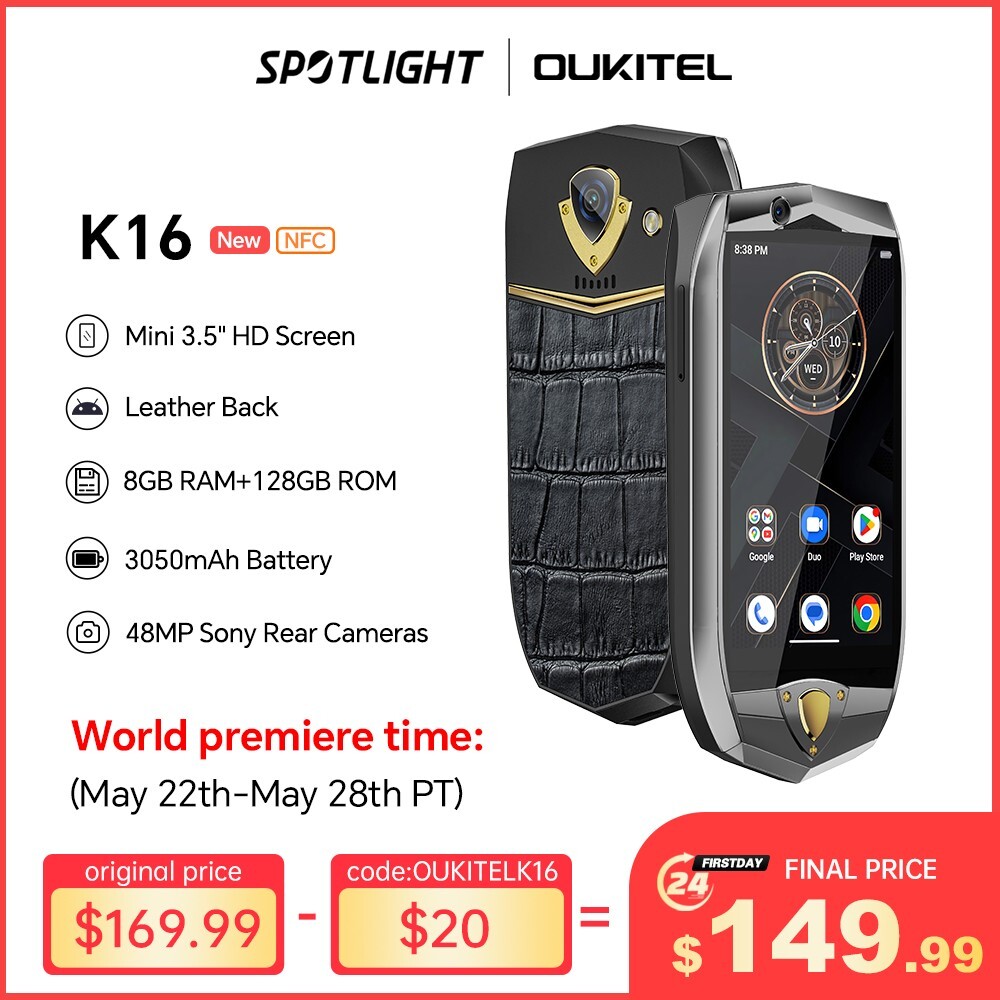 Миниатюрный бизнес-смартфон Oukitel K16 