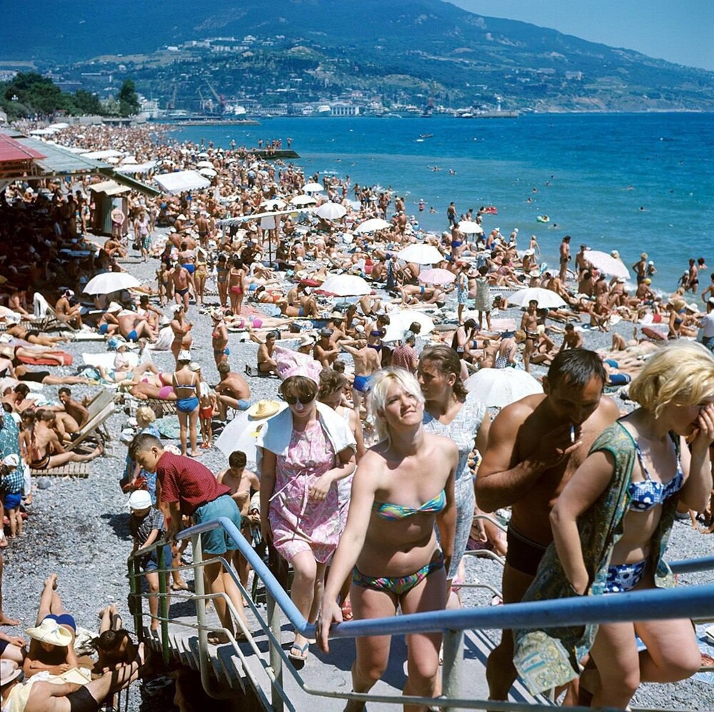 Городской пляж, 1969 год. Ялта