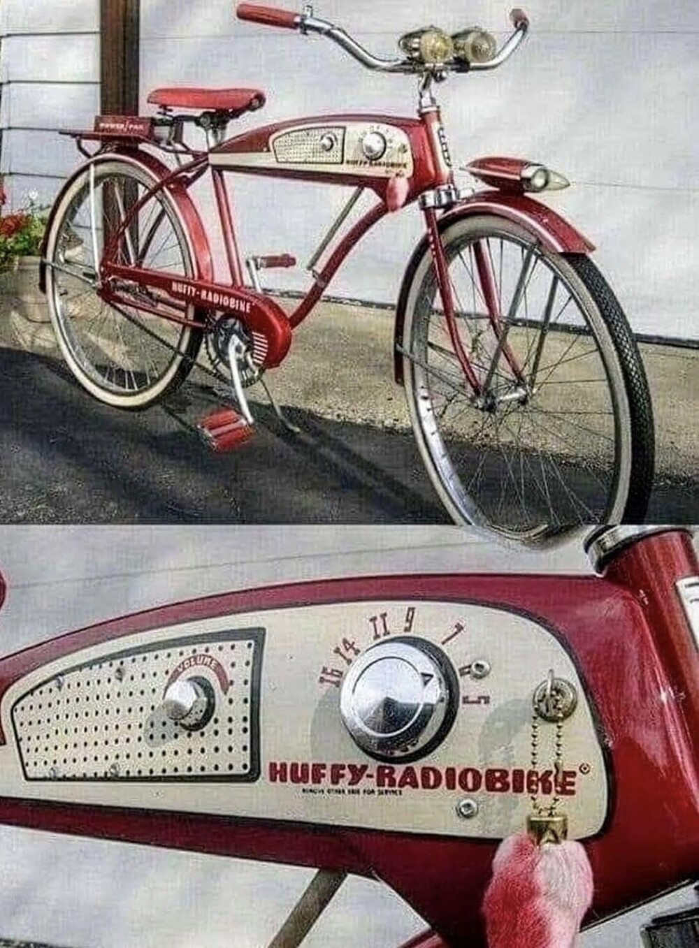 3. Велосипед Huffy пятидесятых годов со встроенным радиоприемником