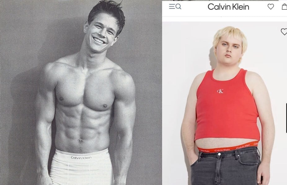 Модели Calvin Klein раньше/сейчас