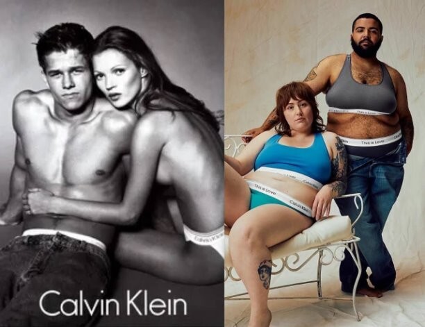 Calvin Klein: История либерастной деградации в двух картинках